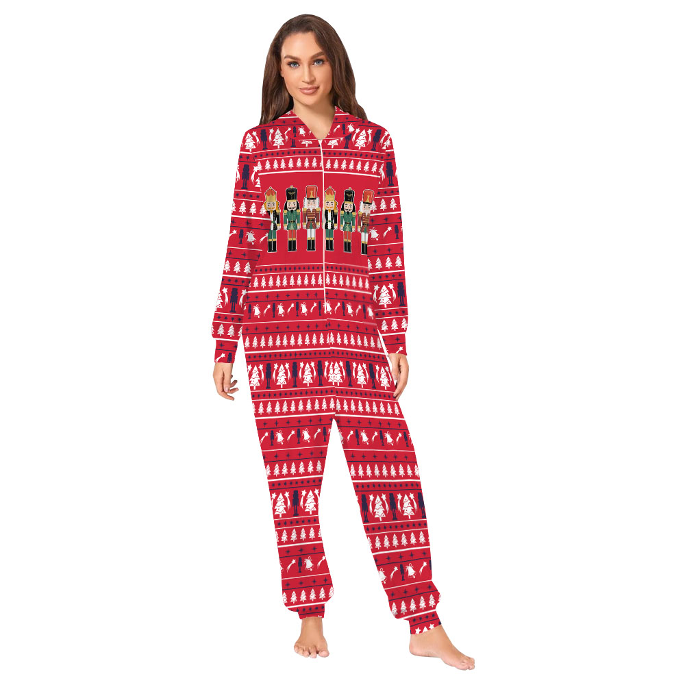 Nutcracker Christmas Family Pajama Onesies With Pockets Nutcracker Christmas Family Pajama Onesies With Pockets