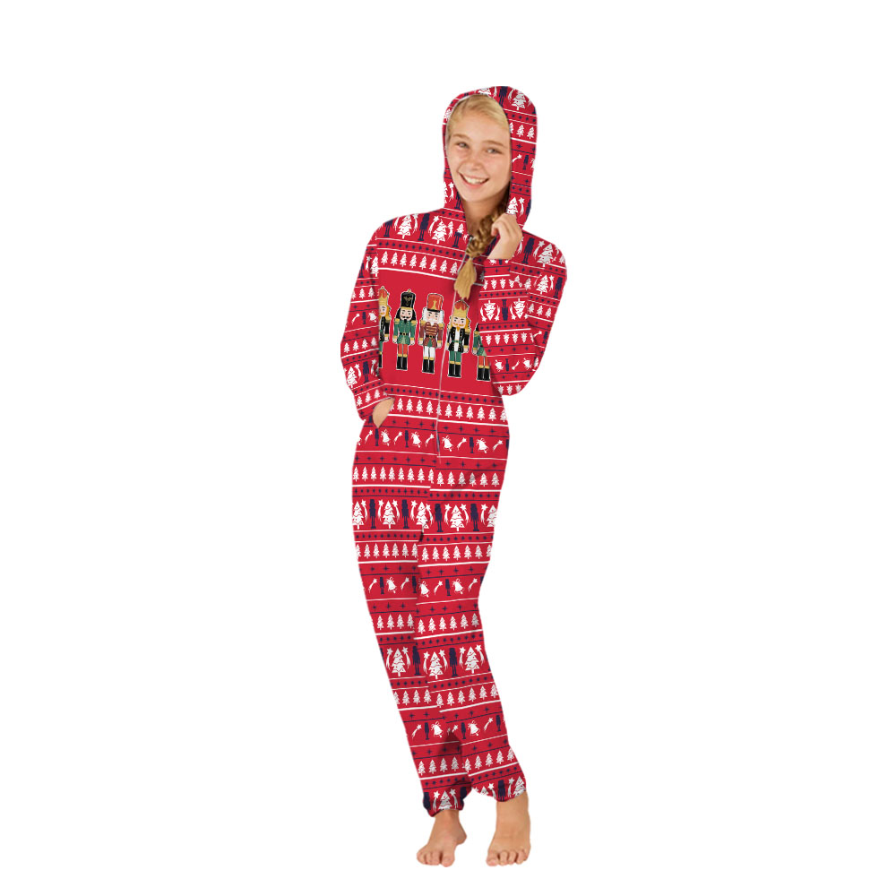 Nutcracker Christmas Family Pajama Onesies With Pockets Nutcracker Christmas Family Pajama Onesies With Pockets