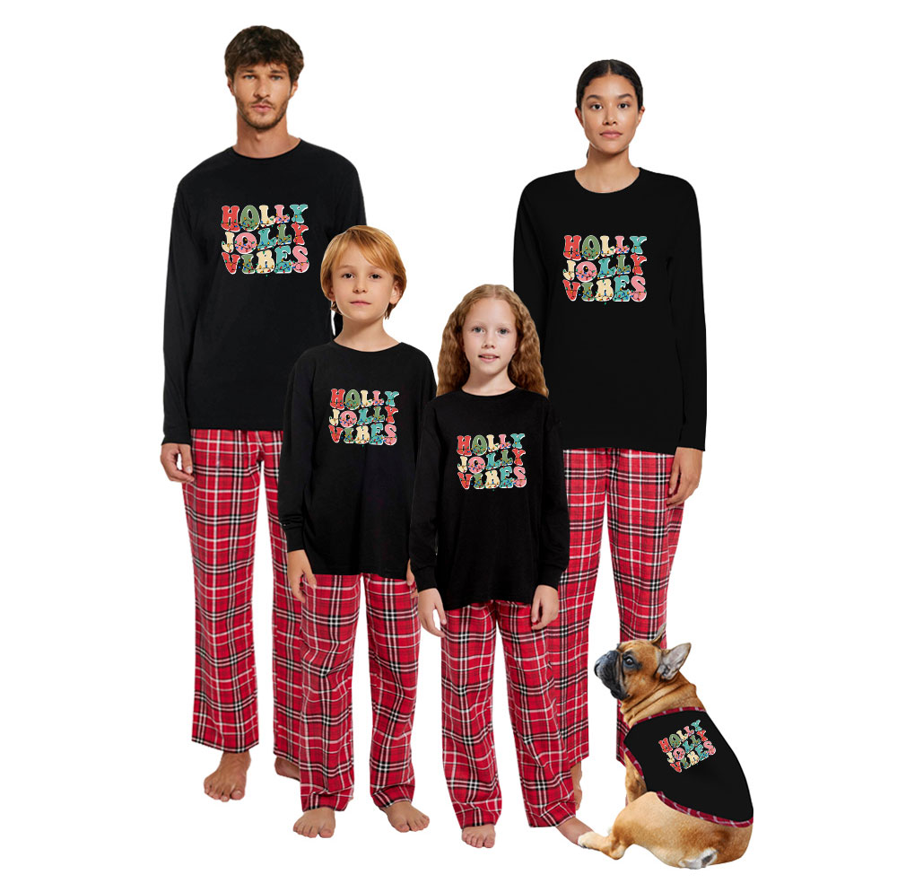Holly Jolly Cotton Christmas Pajamas For Family Holly Jolly Cotton Christmas Pajamas For Family