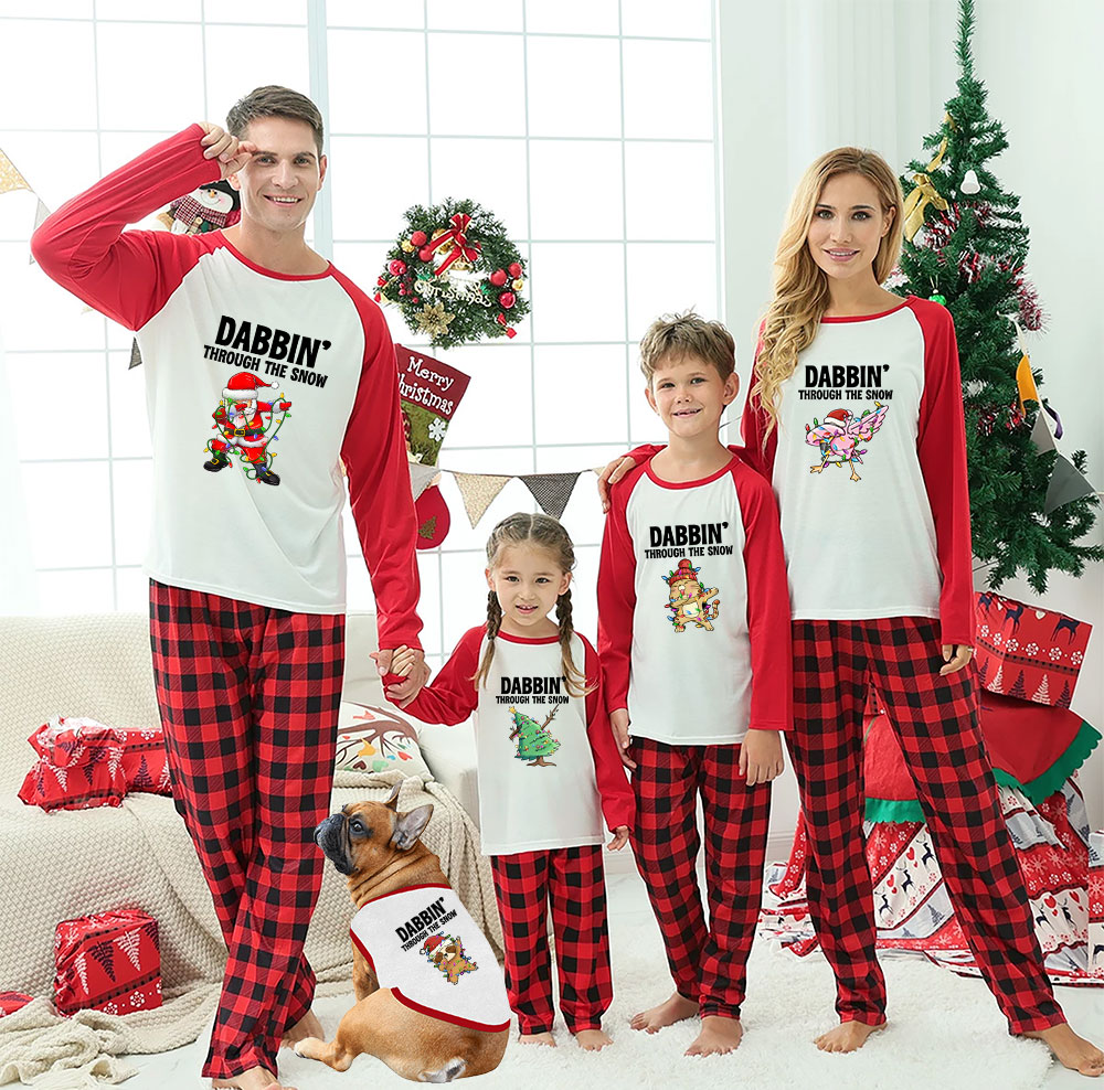 Personalized Red And White Family Christmas Pajamas Personalized Red And White Family Christmas Pajamas