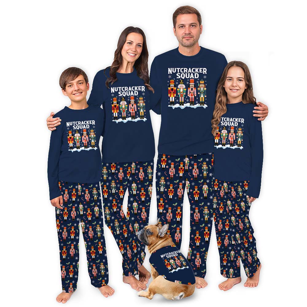 Nutcracker Squad Navy Long Sleeve Matching Family Sleepwear Nutcracker Squad Navy Long Sleeve Matching Family Sleepwear