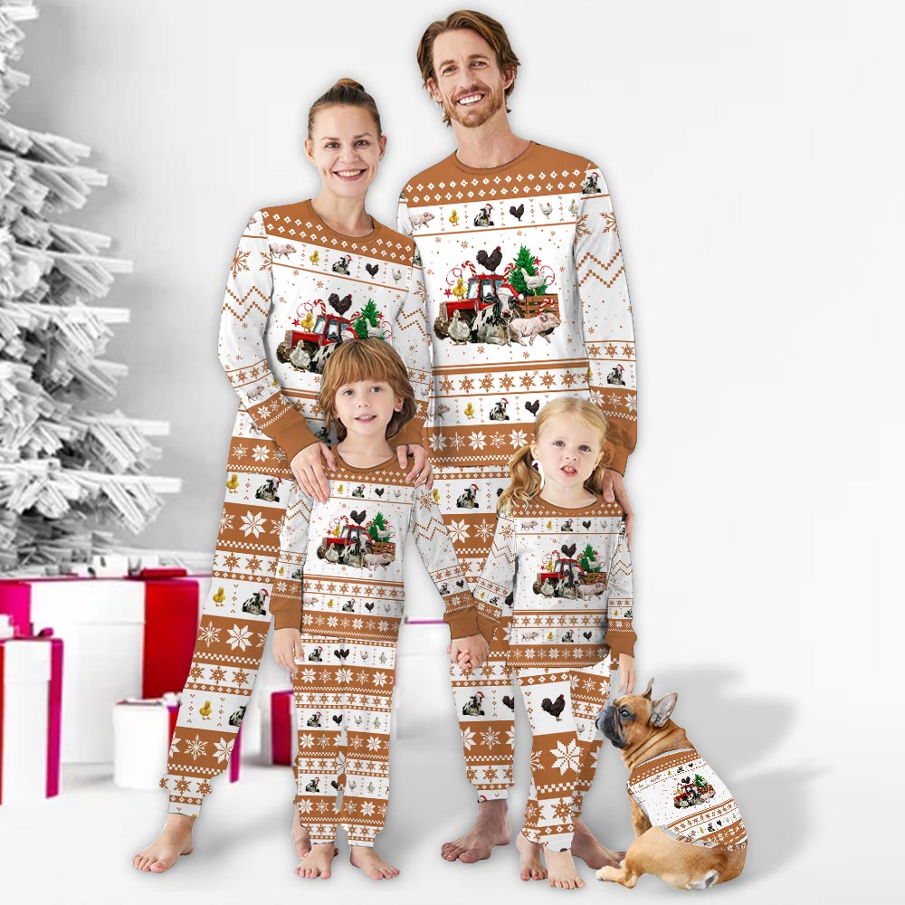 Farm Animal Christmas Pajamas For Family Farm Animal Christmas Pajamas For Family