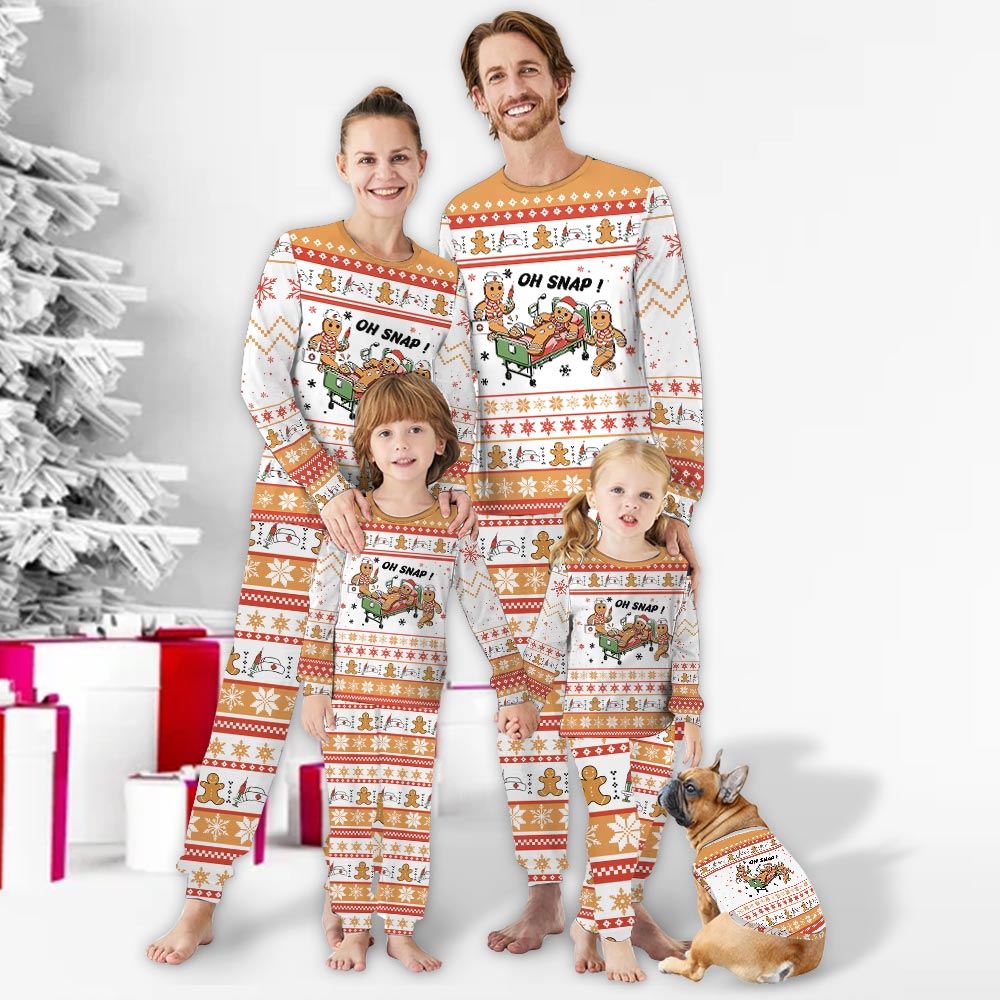 Oh Snap Gingerbread Christmas Family Pajamas Oh Snap Gingerbread Christmas Family Pajamas