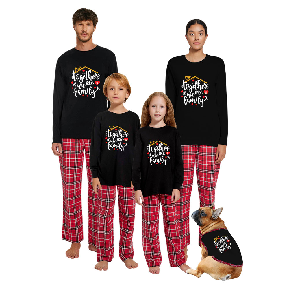 Together We Are Family Christmas Pajama Sets Cotton Together We Are Family Christmas Pajama Sets Cotton