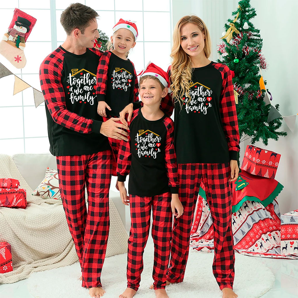 Holiday Christmas Pajamas Saying Together We Are Family