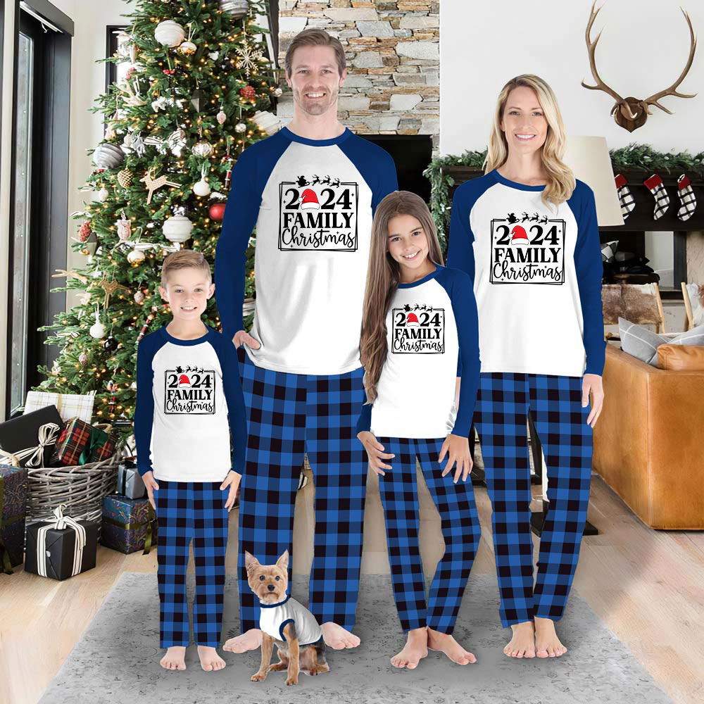 Royal Blue Christmas Pajamas For Family And Dog 2024 Royal Blue Christmas Pajamas For Family And Dog 2024