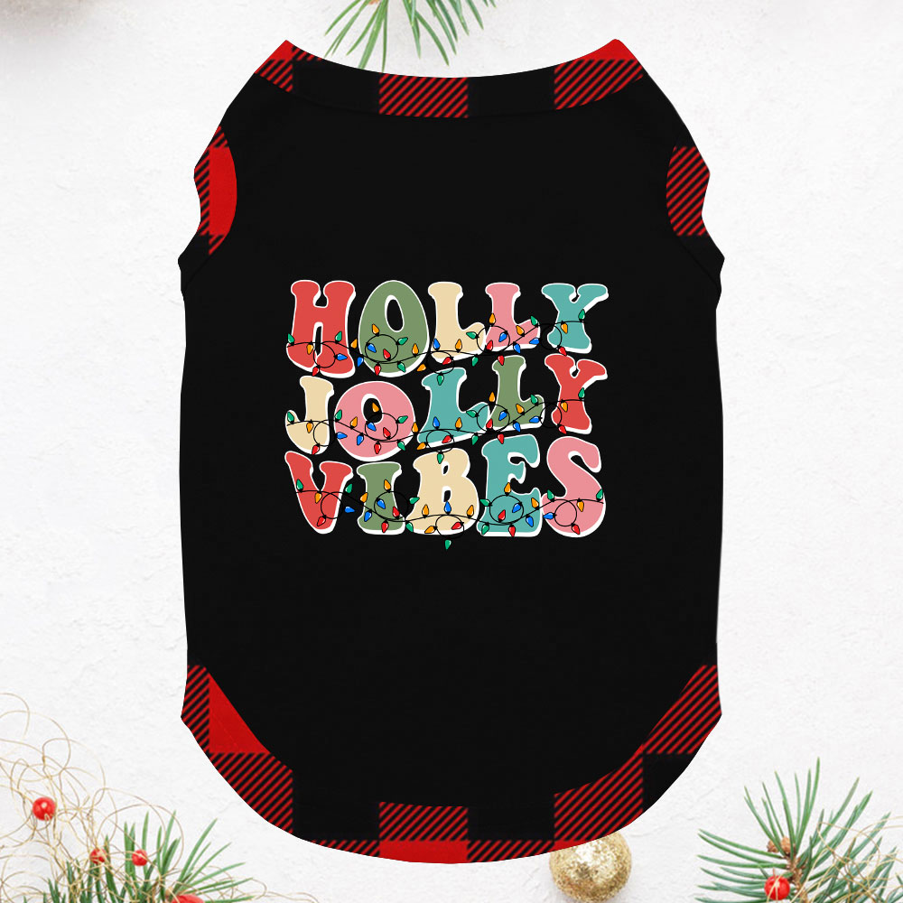 Holly Jolly Christmas Pajamas Short Sleeves Black Red Holly Jolly Christmas Pajamas Short Sleeves Black Red
