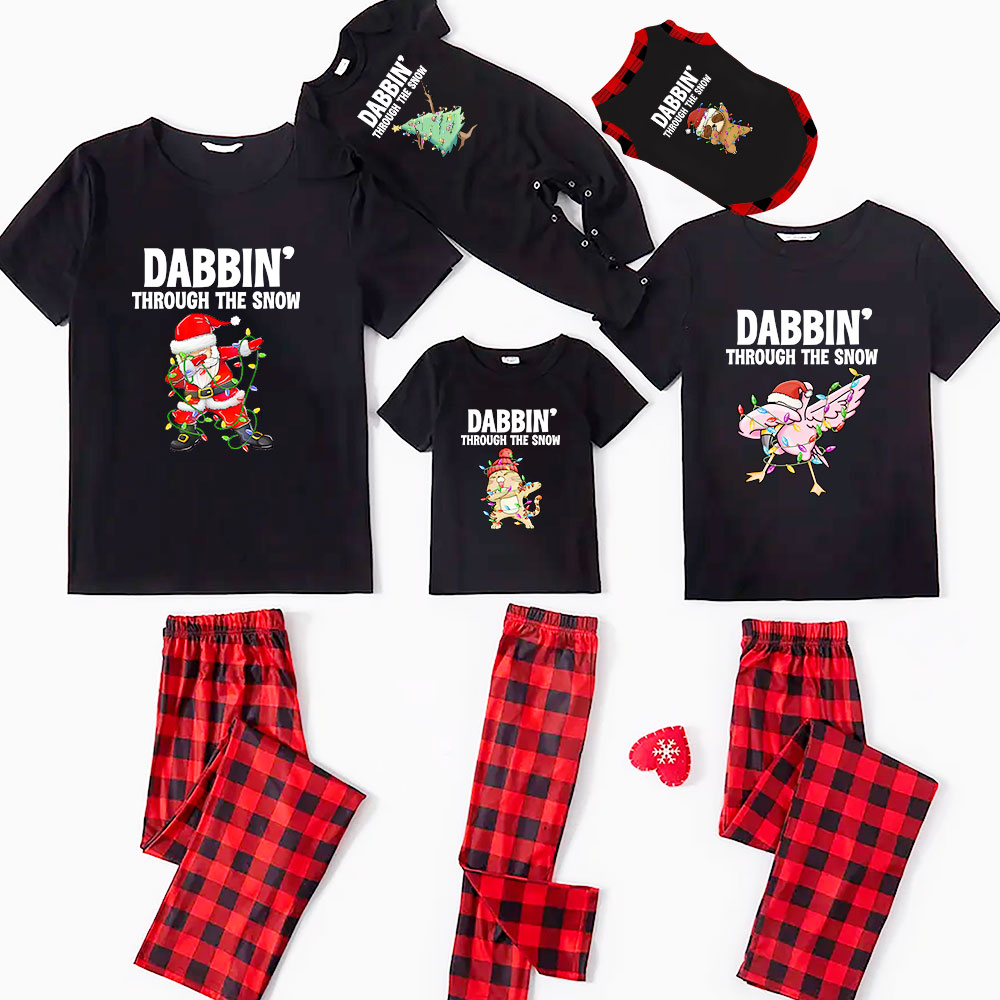 Dabbin Through The Snow Christmas Pajamas Short Sleeves Dabbin Through The Snow Christmas Pajamas Short Sleeves