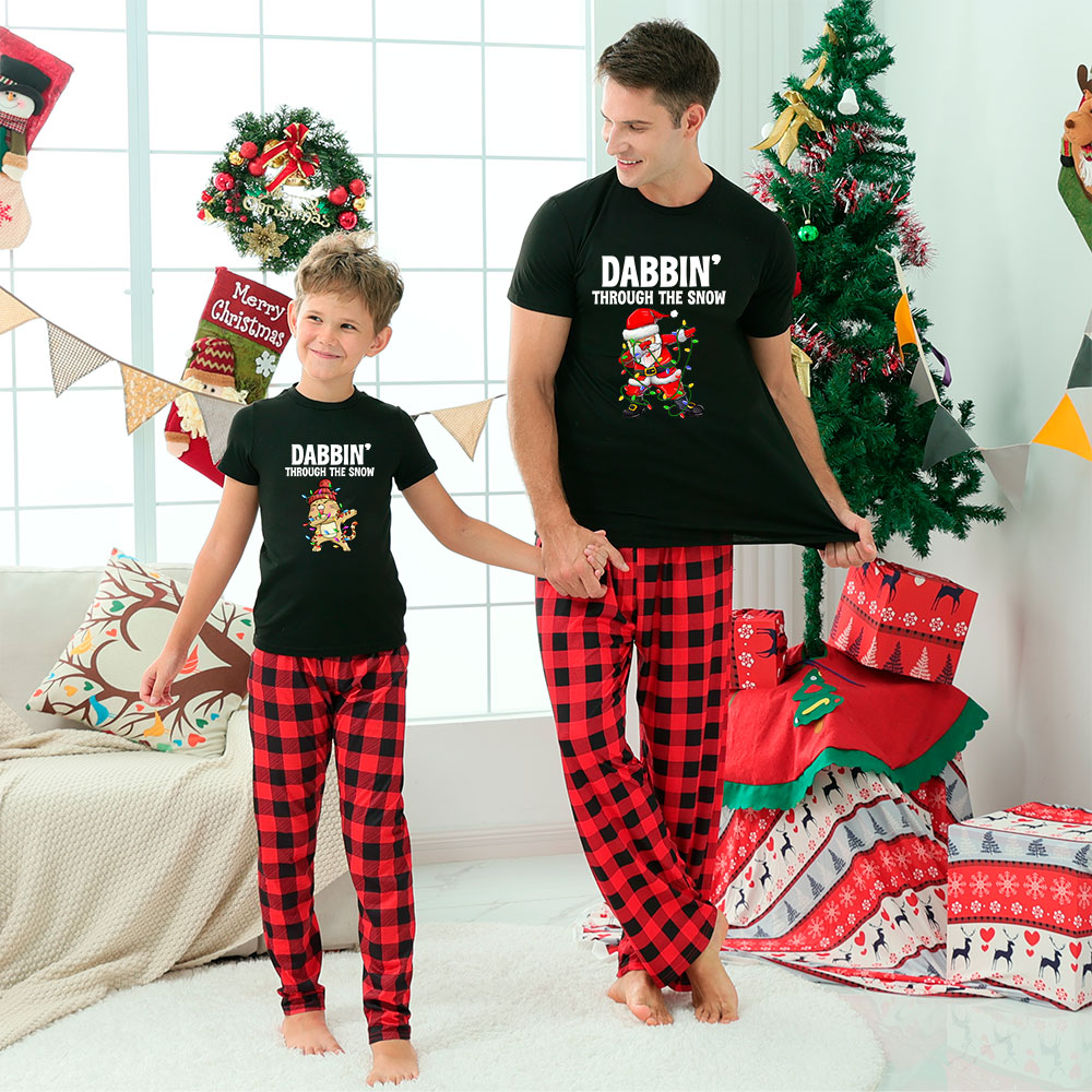 Dabbin Through The Snow Christmas Pajamas Short Sleeves Dabbin Through The Snow Christmas Pajamas Short Sleeves