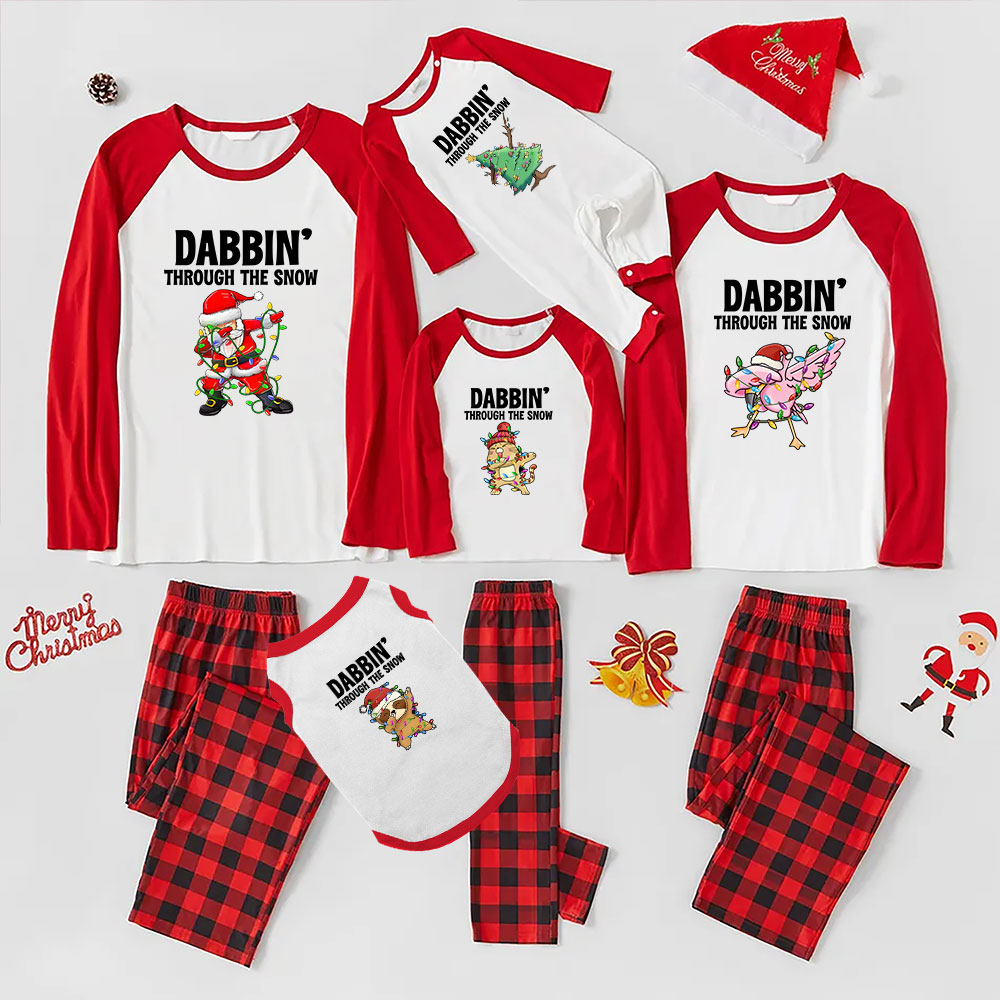 Personalized Red And White Family Christmas Pajamas Personalized Red And White Family Christmas Pajamas
