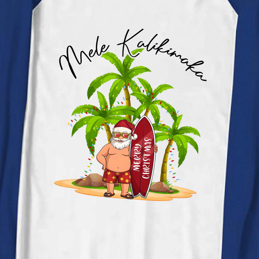 Santa Mele Kalikimaka Hawaiian Family Pajamas Santa Mele Kalikimaka Hawaiian Family Pajamas