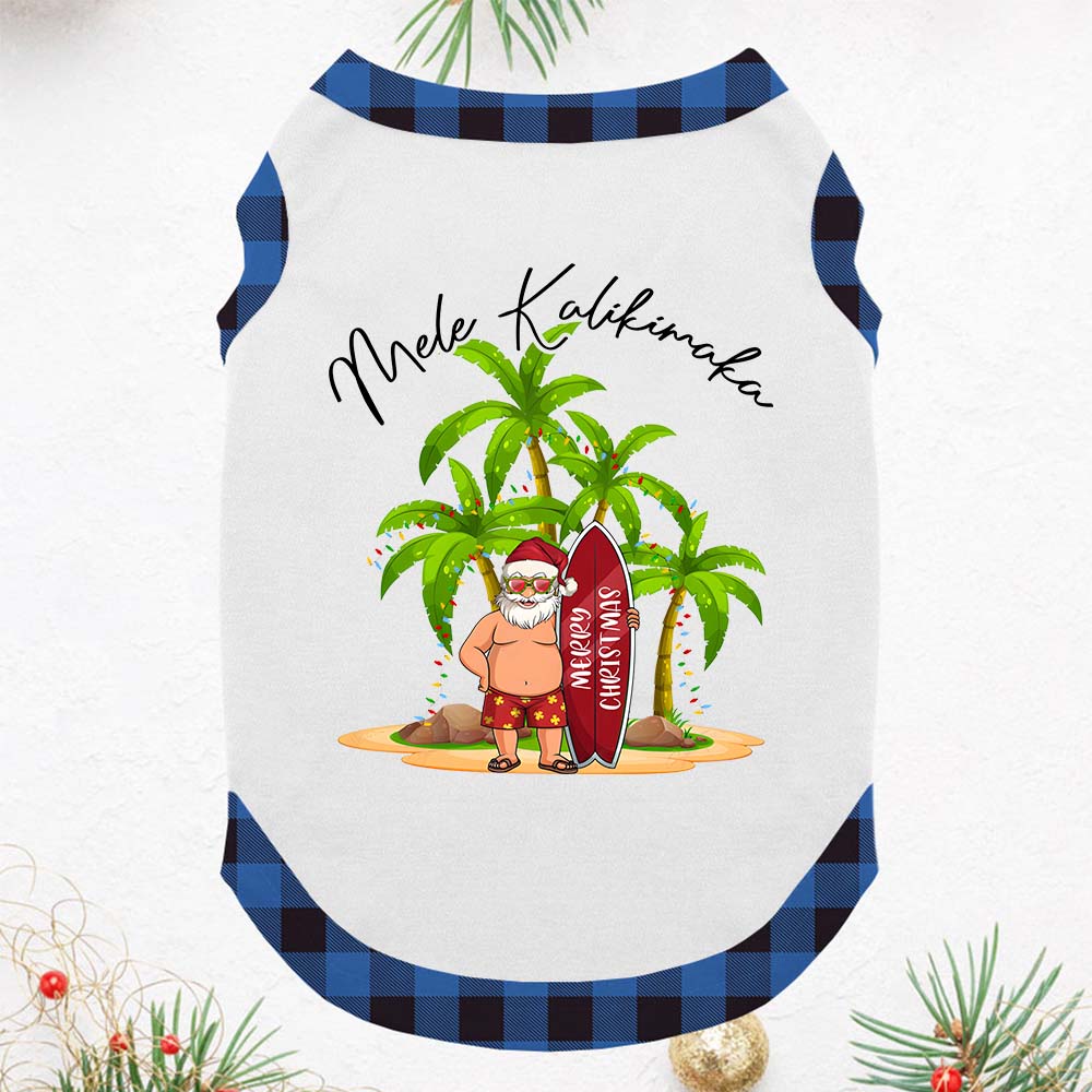 Santa Mele Kalikimaka Hawaiian Family Pajamas Santa Mele Kalikimaka Hawaiian Family Pajamas