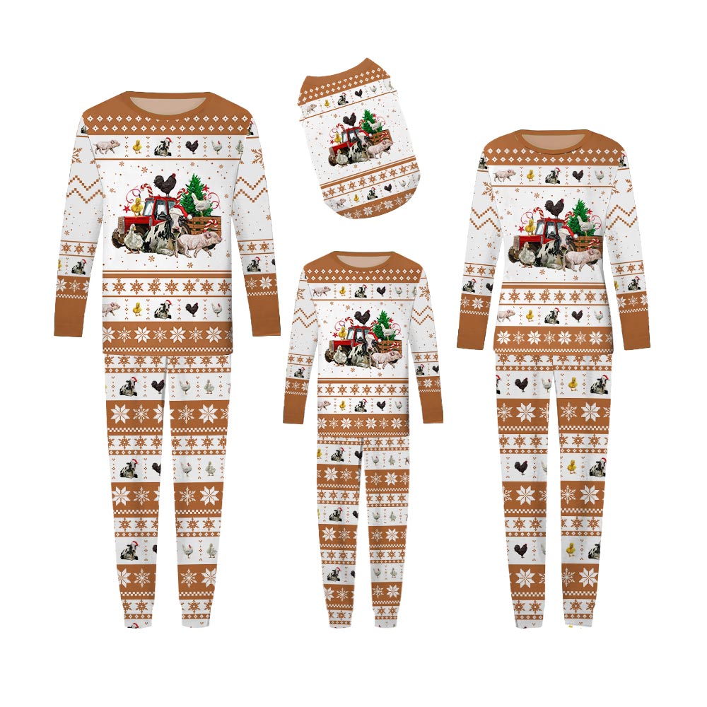 Farm Animal Christmas Pajamas For Family Farm Animal Christmas Pajamas For Family