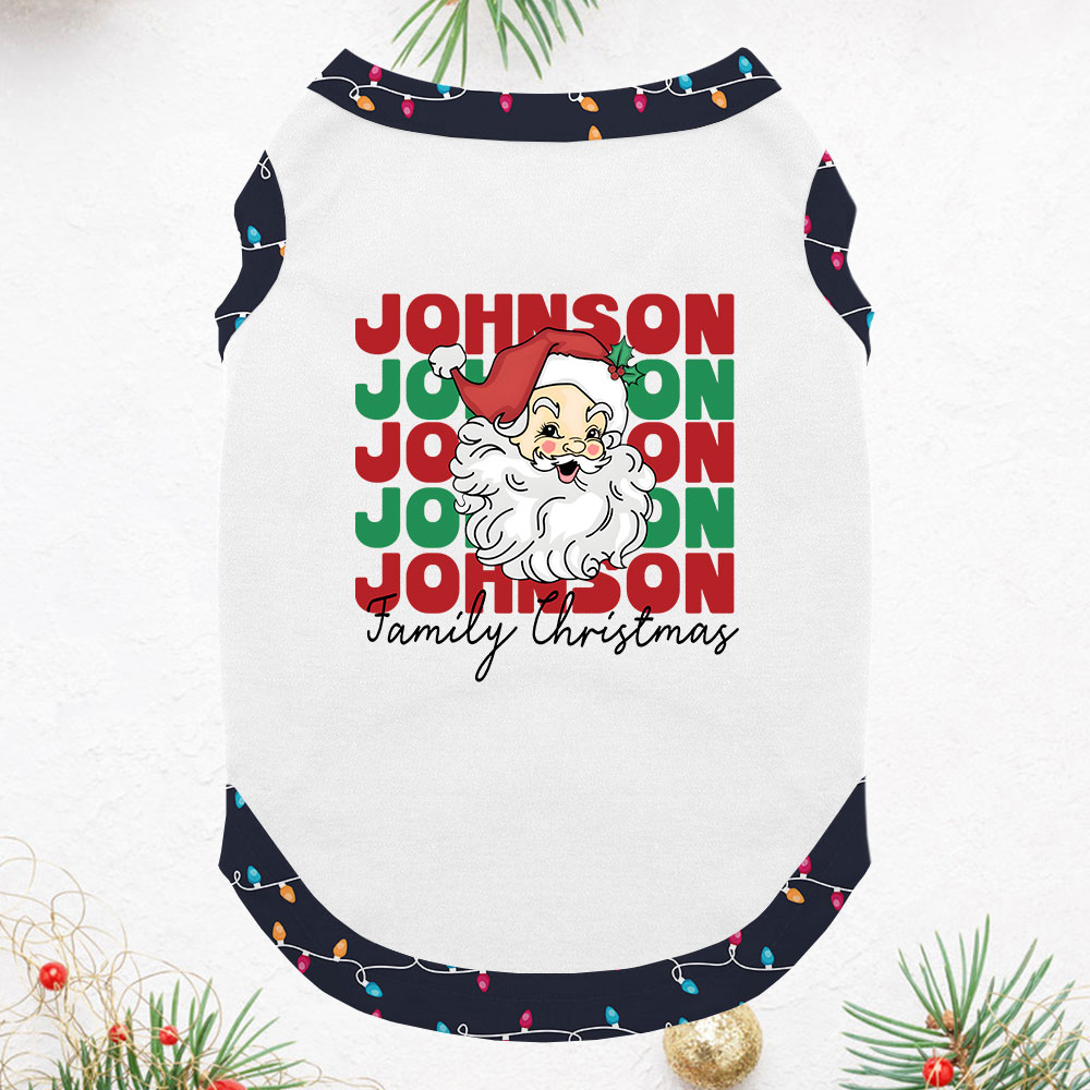 Happy Santa Family Christmas Pajama Tops And Bottoms Short Sleeves Happy Santa Family Christmas Pajama Tops And Bottoms Short Sleeves