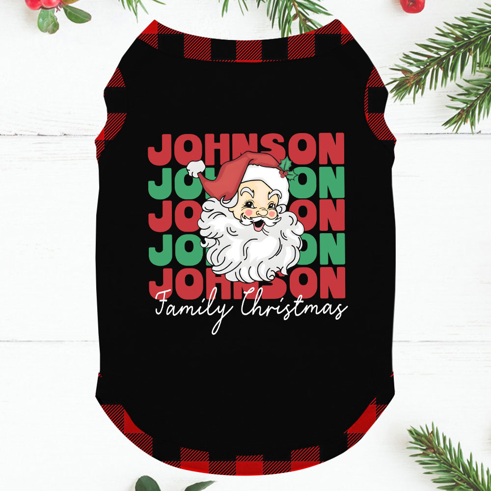 Customized Family Name Jolly Santa Christmas Pajamas Customized Family Name Jolly Santa Christmas Pajamas