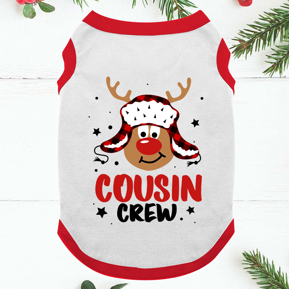 Reindeer With Cousin Eddie Hat Christmas Crew Pajamas