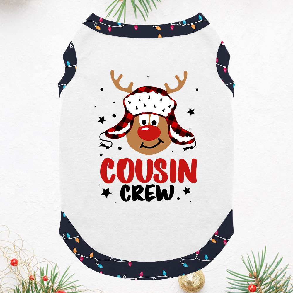 Christmas Reindeer Cousin Crew Holiday Pajamas Short Sleeves Christmas Reindeer Cousin Crew Holiday Pajamas Short Sleeves