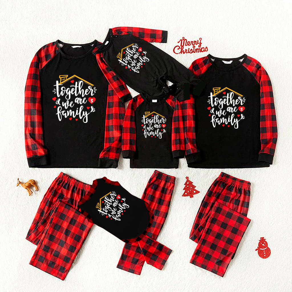 Holiday Christmas Pajamas Saying Together We Are Family