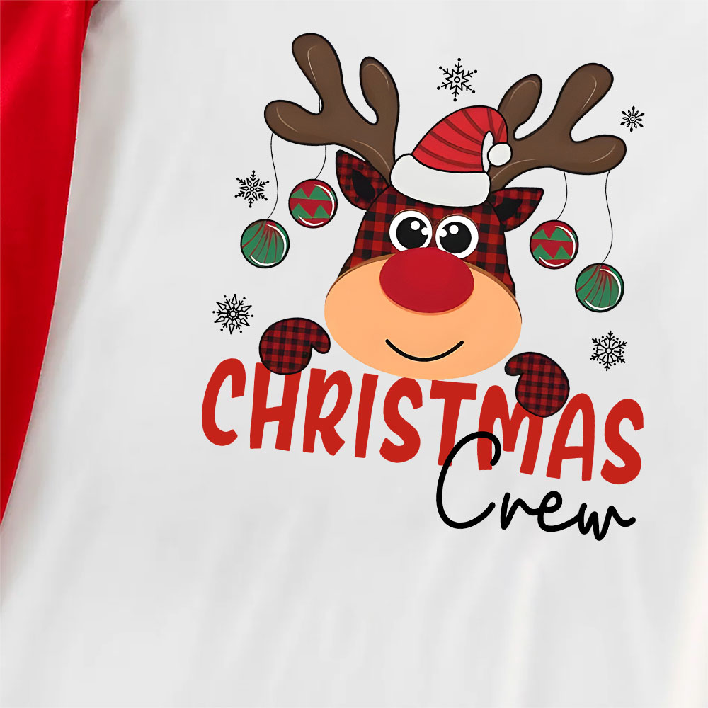 Festive Plaid Reindeer Crew Family Christmas Pajamas Festive Plaid Reindeer Crew Family Christmas Pajamas