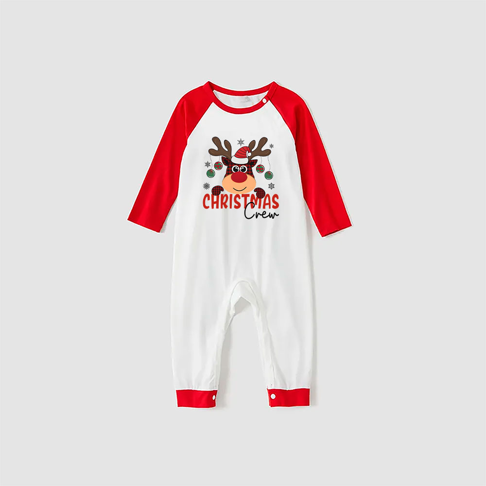 Festive Plaid Reindeer Crew Family Christmas Pajamas Festive Plaid Reindeer Crew Family Christmas Pajamas