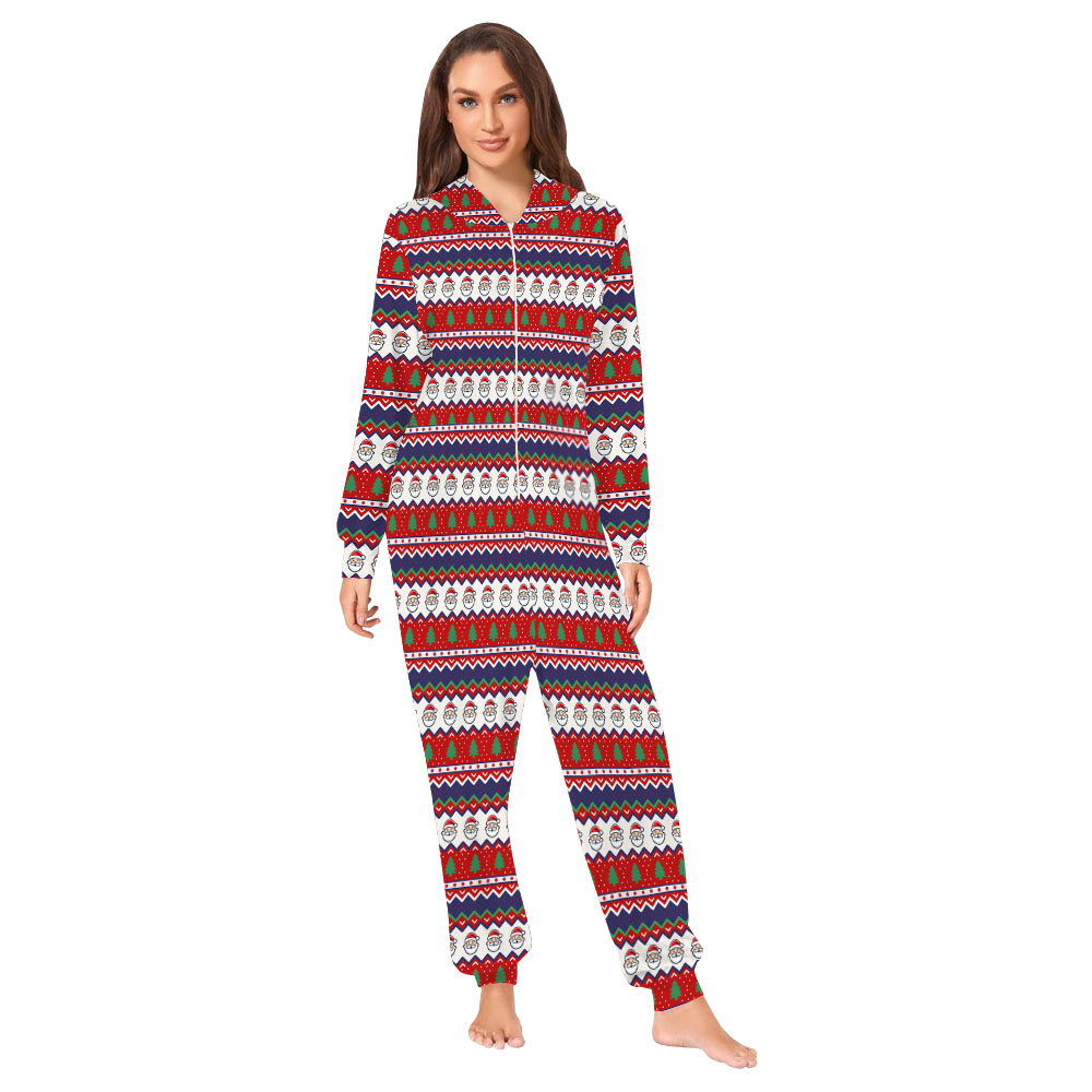 Festive Santa Christmas Onesie Pajamas Family Festive Santa Christmas Onesie Pajamas Family
