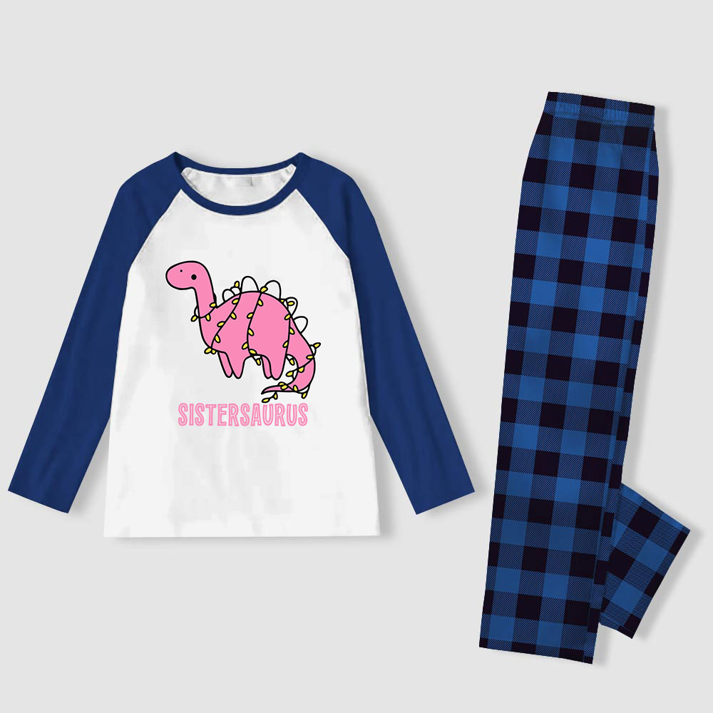 Custom Matching Family Christmas Pajamas Dinosaur Design
