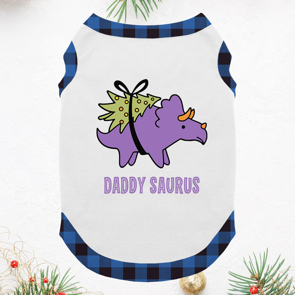 Custom Matching Family Christmas Pajamas Dinosaur Design