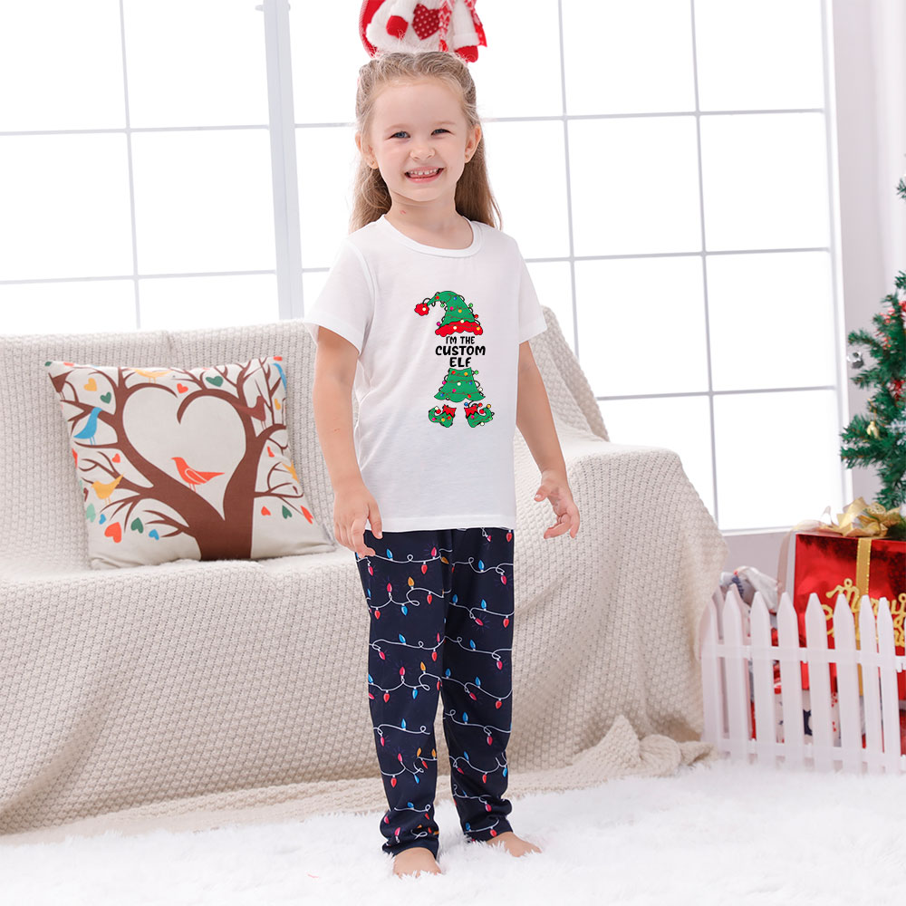 Customizable Name Elf Christmas Pajamas For Family Short Sleeves Customizable Name Elf Christmas Pajamas For Family Short Sleeves