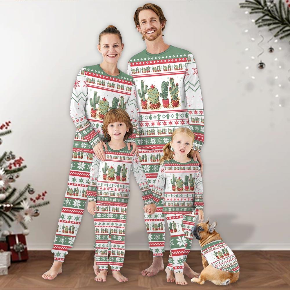 Howdy Cactus Matching Family Christmas Pjs Howdy Cactus Matching Family Christmas Pjs