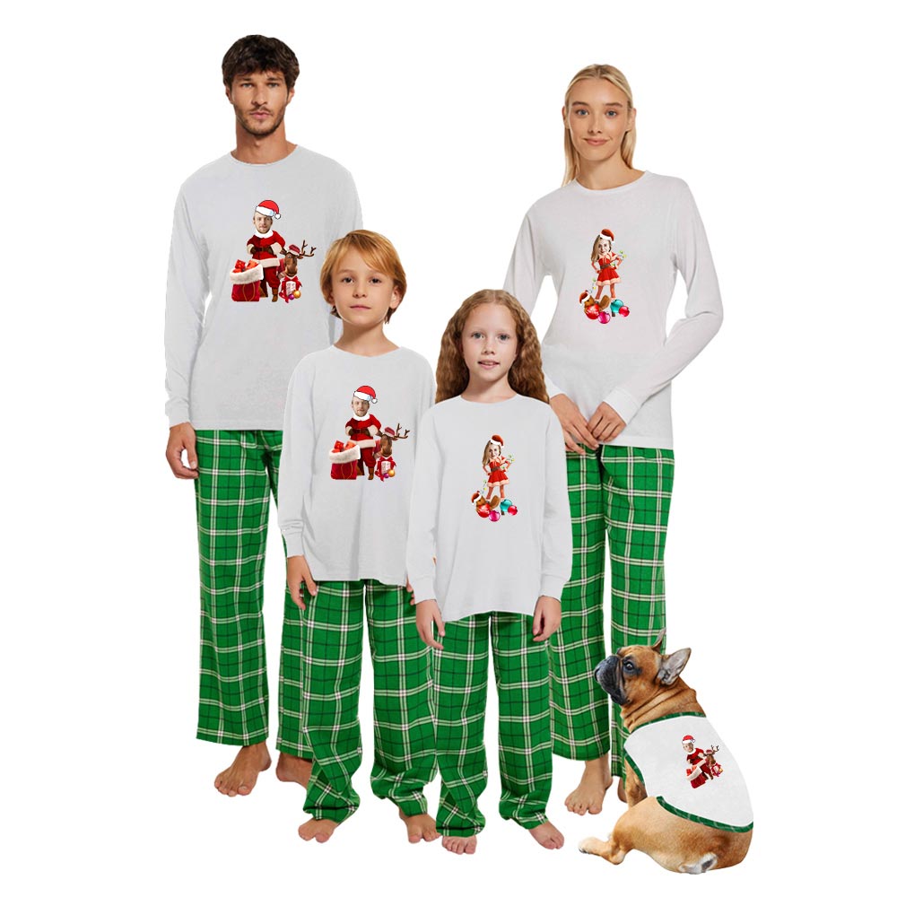 Christmas Pajamas With People Face On Them Cotton Christmas Pajamas With People Face On Them Cotton