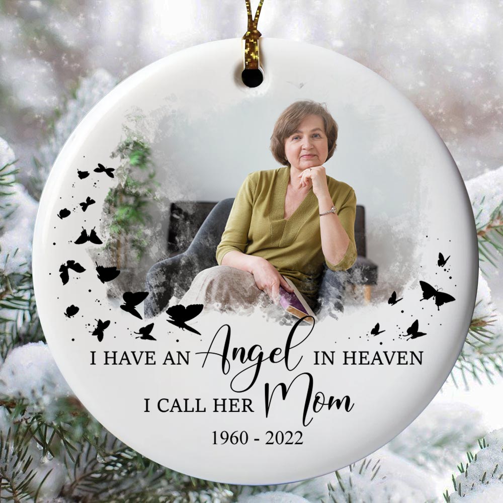 Personalized Angel In Heaven Mom Christmas Ornament Personalized Angel In Heaven Mom Christmas Ornament