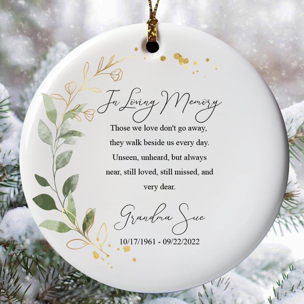 Personalized Memororial Grandma Christmas Ornament Personalized Memororial Grandma Christmas Ornament