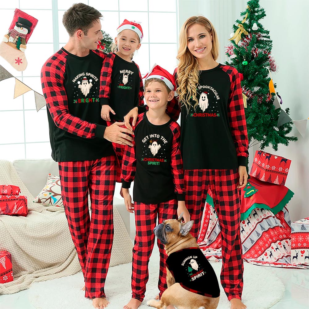 Customizable Ghosts Spooky Christmas Pajamas For Family Customizable Ghosts Spooky Christmas Pajamas For Family