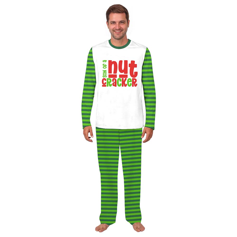 Personalized Buddy Elf Striped Family Christmas Pajamas Green