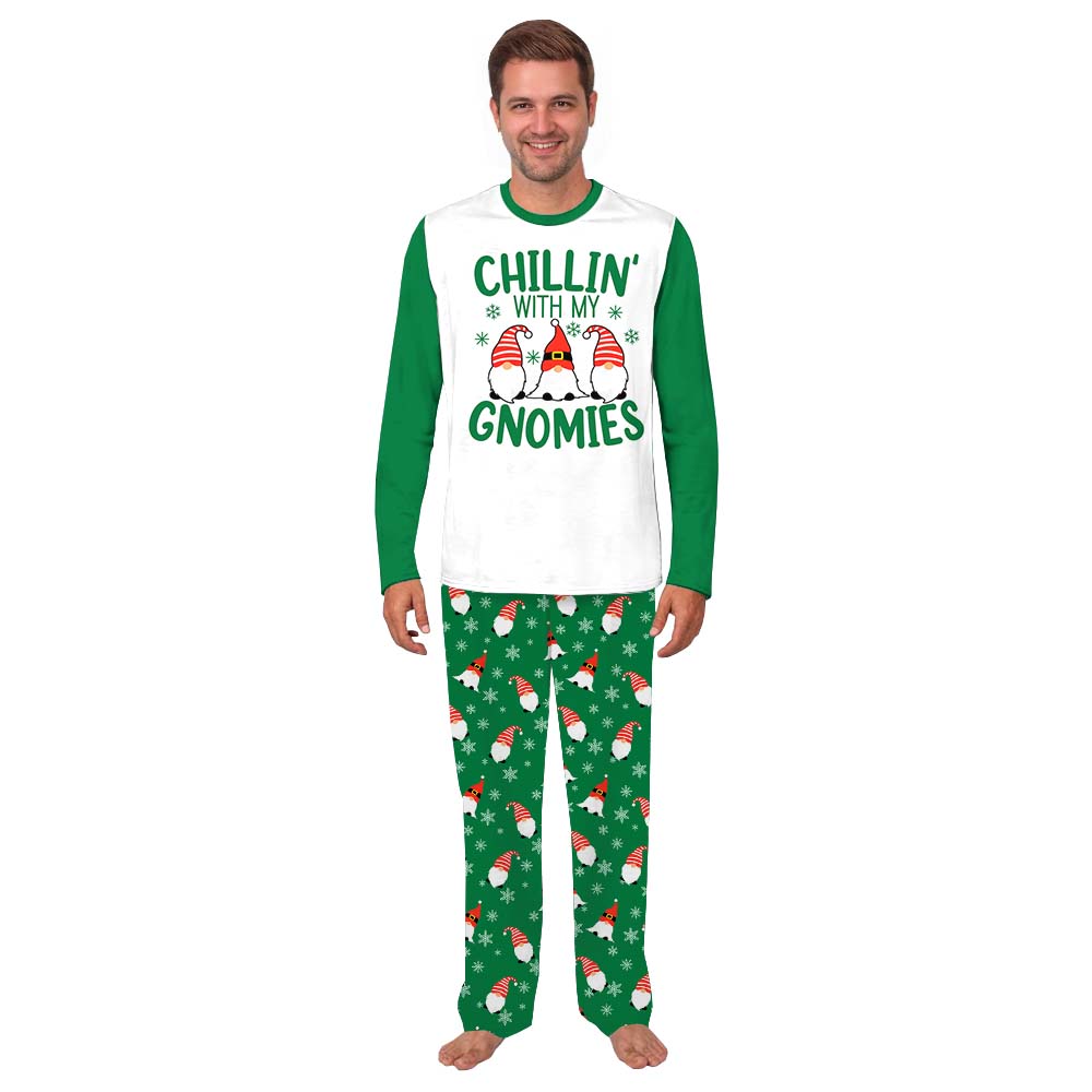 Chilling Gnome Christmas Holiday Pajamas For Family And Dog Chilling Gnome Christmas Holiday Pajamas For Family And Dog