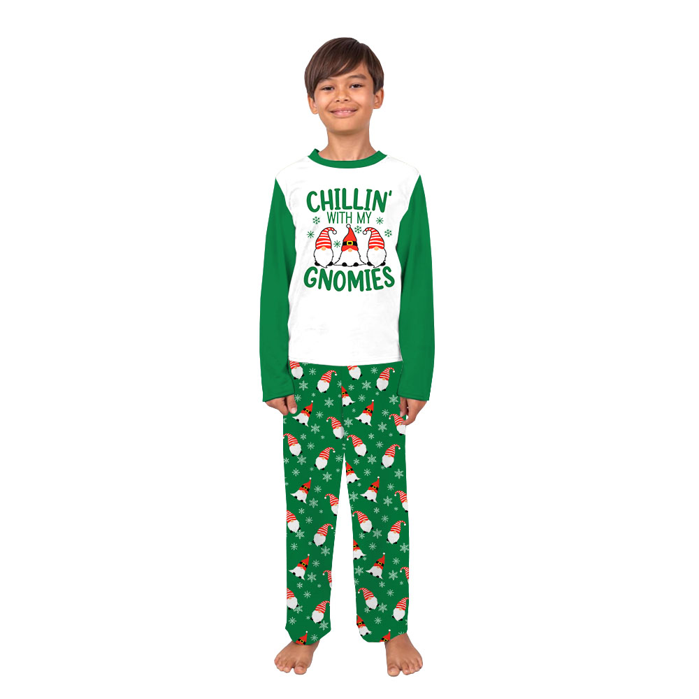 Chilling Gnome Christmas Holiday Pajamas For Family And Dog Chilling Gnome Christmas Holiday Pajamas For Family And Dog