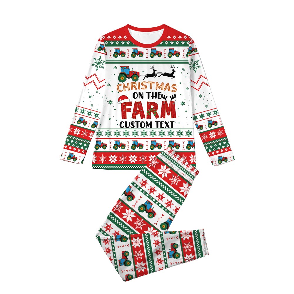 Personalized Name Christmas Farm Matching Pajamas Personalized Name Christmas Farm Matching Pajamas