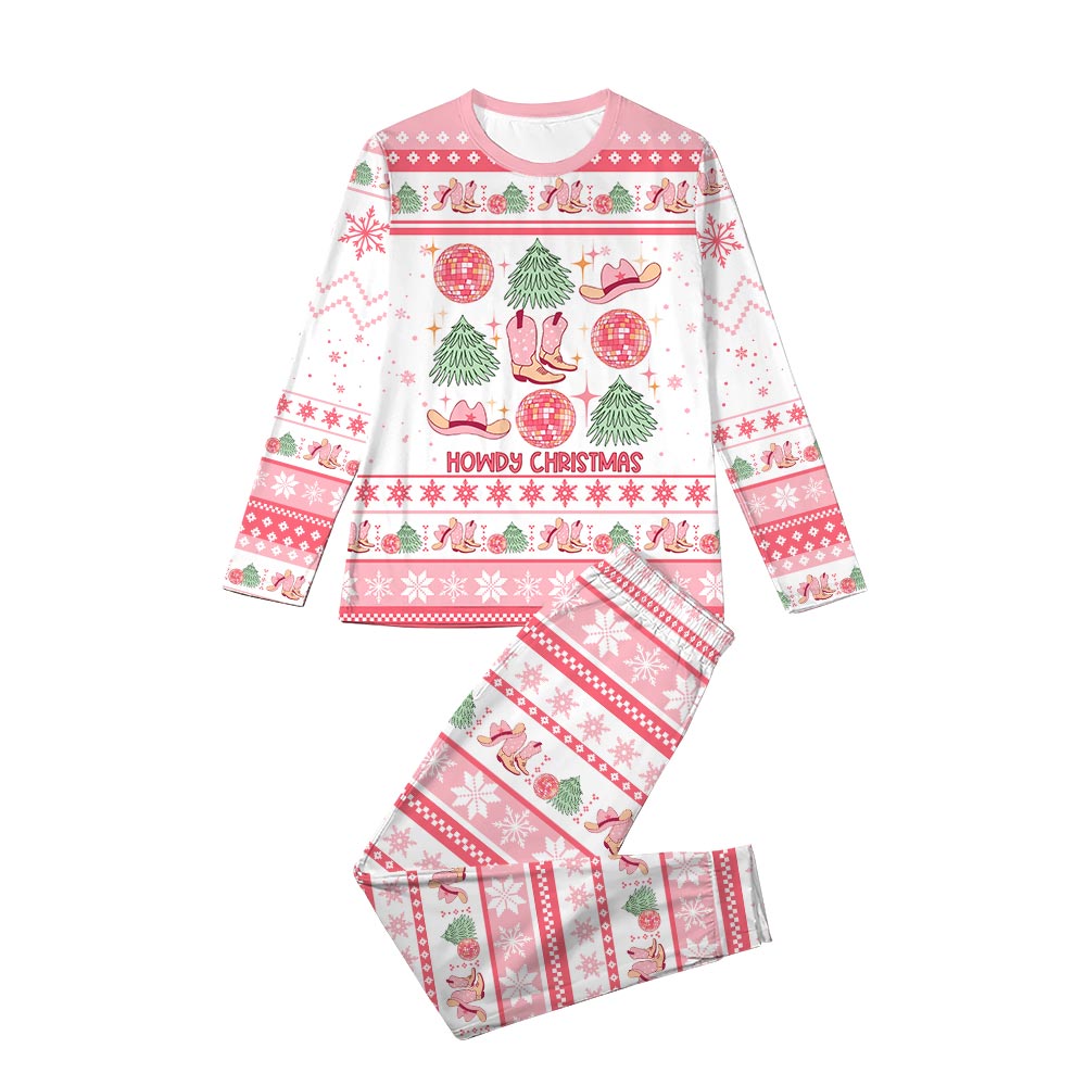Pink Howdy Christmas Matching Family Pajamas Pink Howdy Christmas Matching Family Pajamas
