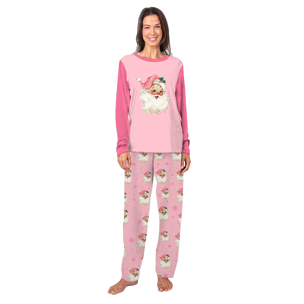 Vintage Santa Pink Matching Family Christmas Jammies Vintage Santa Pink Matching Family Christmas Jammies