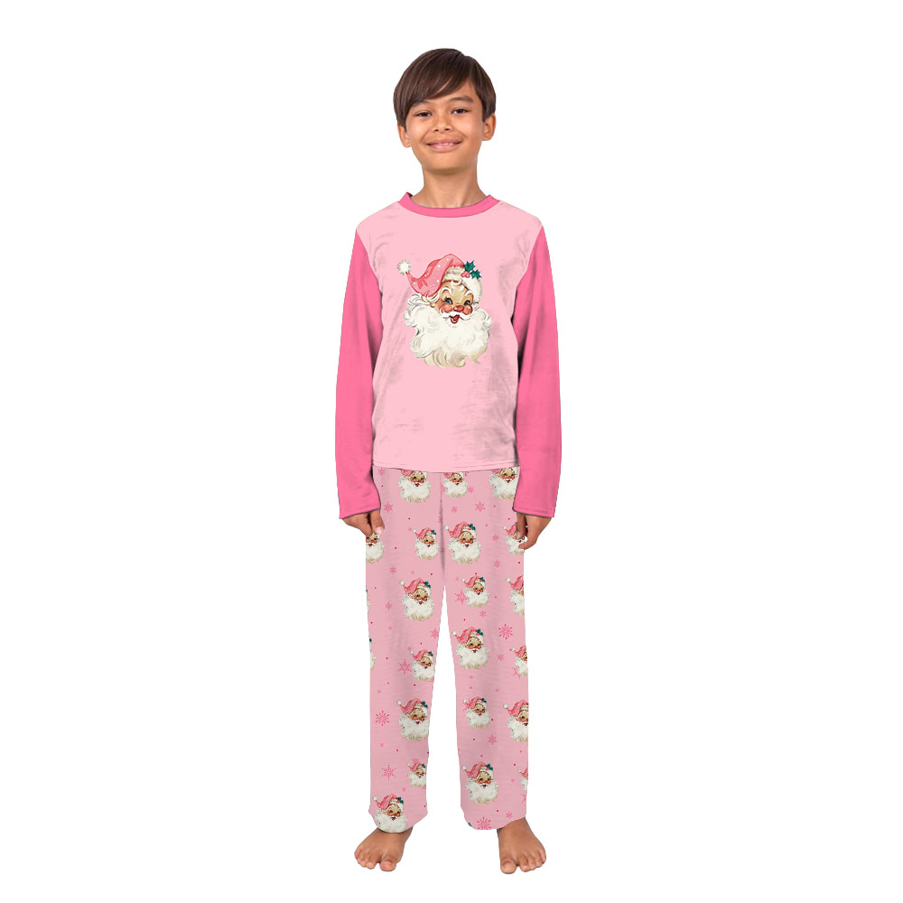 Vintage Santa Pink Matching Family Christmas Jammies Vintage Santa Pink Matching Family Christmas Jammies
