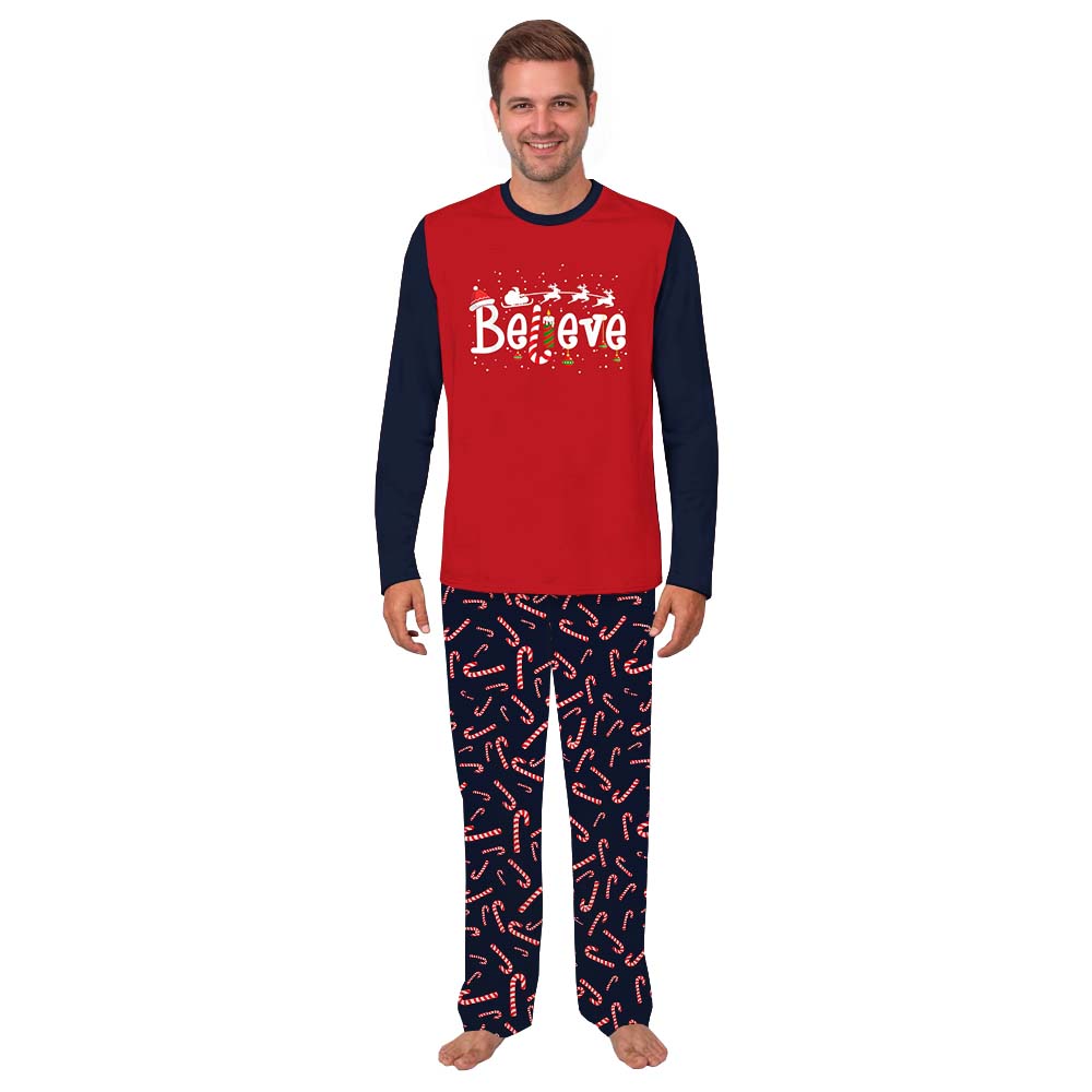 Believe Candy Cane Matching Xmas Pjs Family Believe Candy Cane Matching Xmas Pjs Family