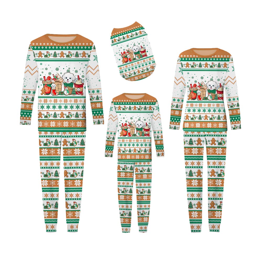 Christmas Matching Pajamas With Customized Dog Photo