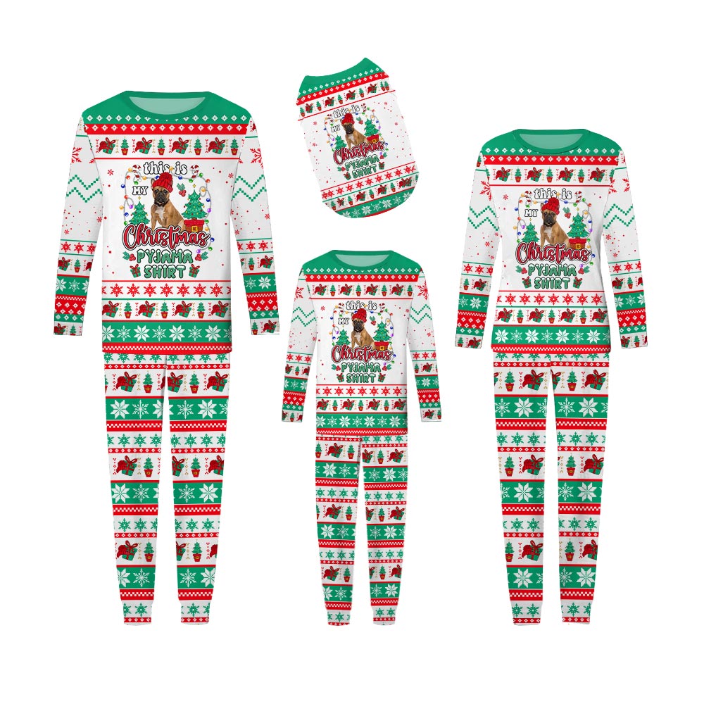 Custom Pet Face Matching Family Christmas Pjs Custom Pet Face Matching Family Christmas Pjs