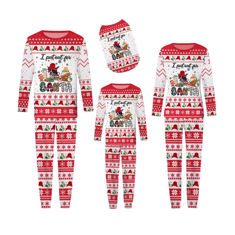 Custom Dog Face Family Matching Christmas Pajamas Custom Dog Face Family Matching Christmas Pajamas
