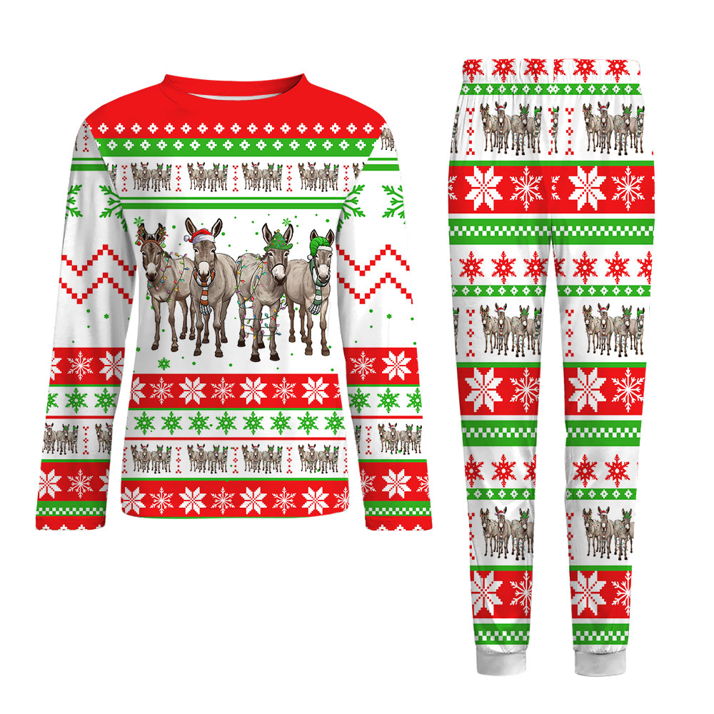 Christmas Donkey Family Matching Pajamas Christmas Donkey Family Matching Pajamas