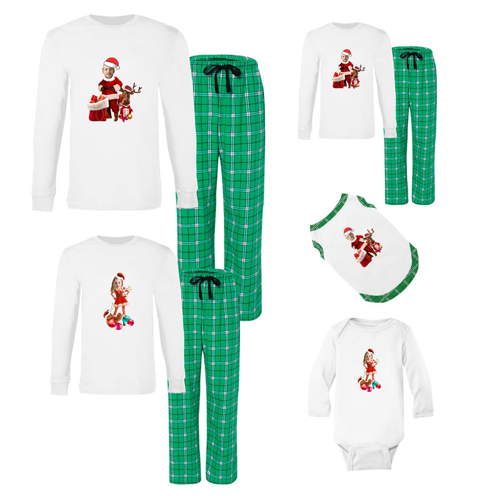 Christmas Pajamas With People Face On Them Cotton Christmas Pajamas With People Face On Them Cotton