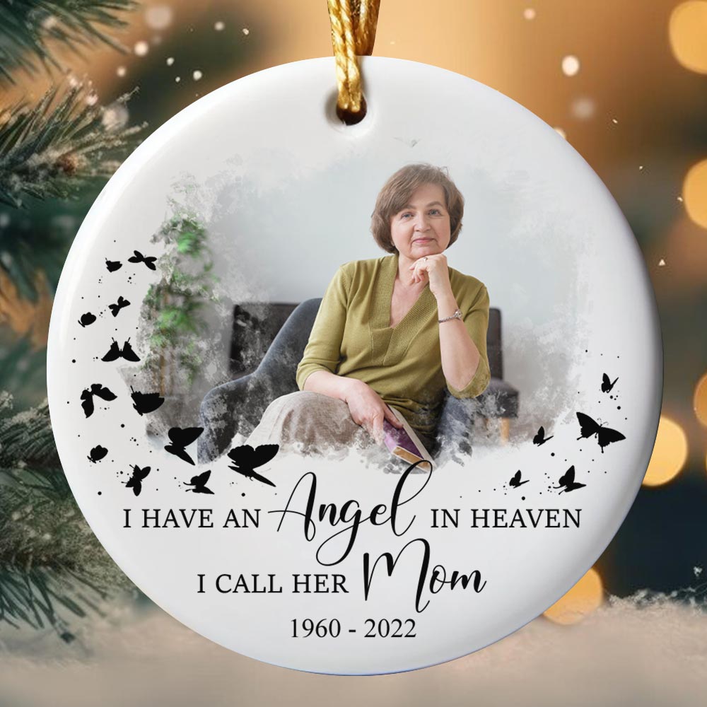 Personalized Angel In Heaven Mom Christmas Ornament Personalized Angel In Heaven Mom Christmas Ornament