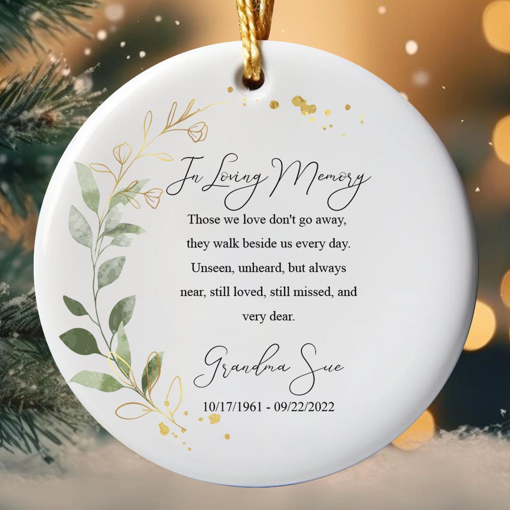Personalized Memororial Grandma Christmas Ornament Personalized Memororial Grandma Christmas Ornament