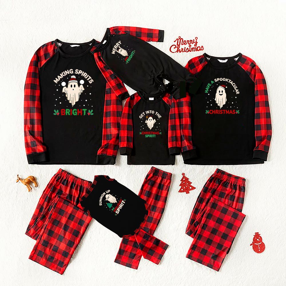 Customizable Ghosts Spooky Christmas Pajamas For Family Customizable Ghosts Spooky Christmas Pajamas For Family