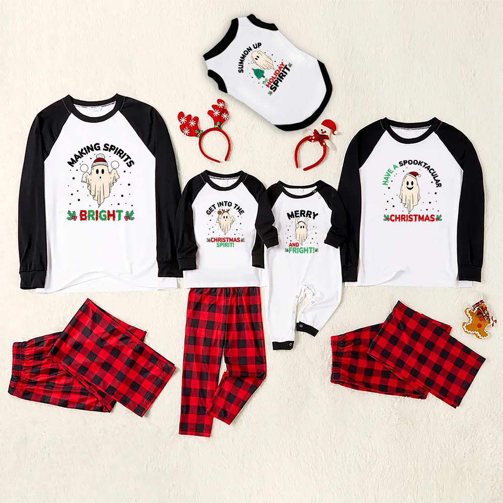 Customizable Ghosts Spooky Christmas Pajamas For Family Customizable Ghosts Spooky Christmas Pajamas For Family